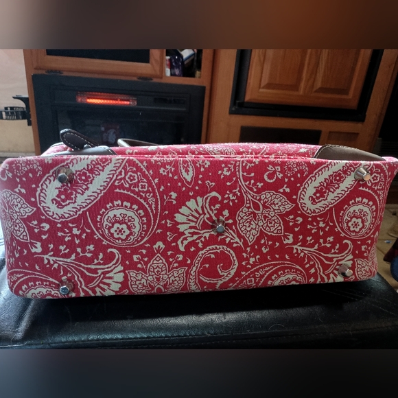 American Living Large Tote Red Paisley Print - Picture 4 of 12